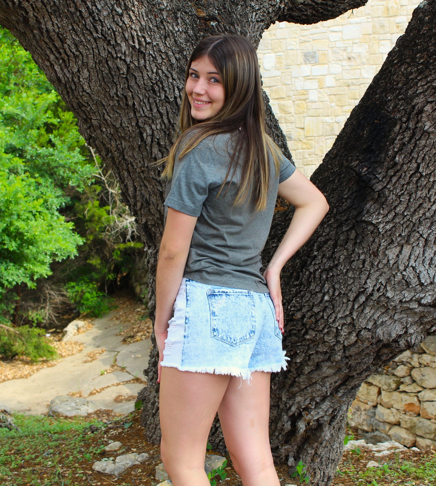 Vervet Contrast High Rise Shorts