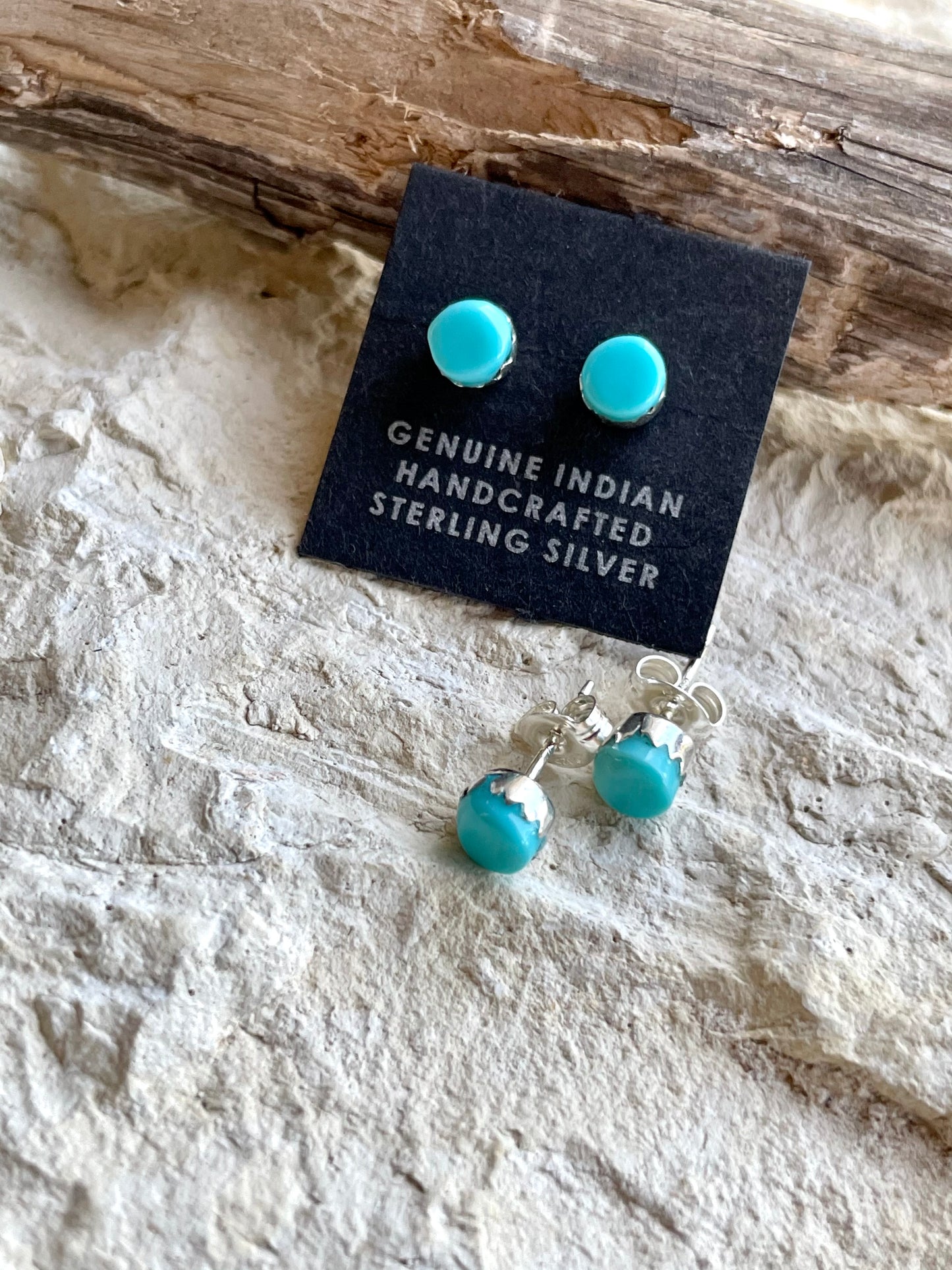 PN Small Round Turquoise Studs