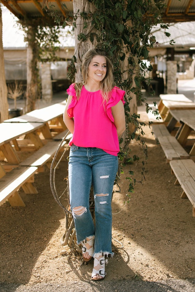 Vervet Bella Flare Cropped Medium Wash