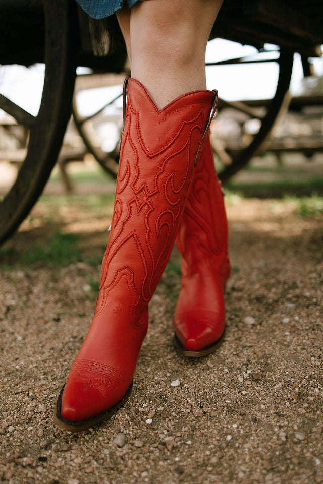 Corral Ruby Red Tall Stitch Boot