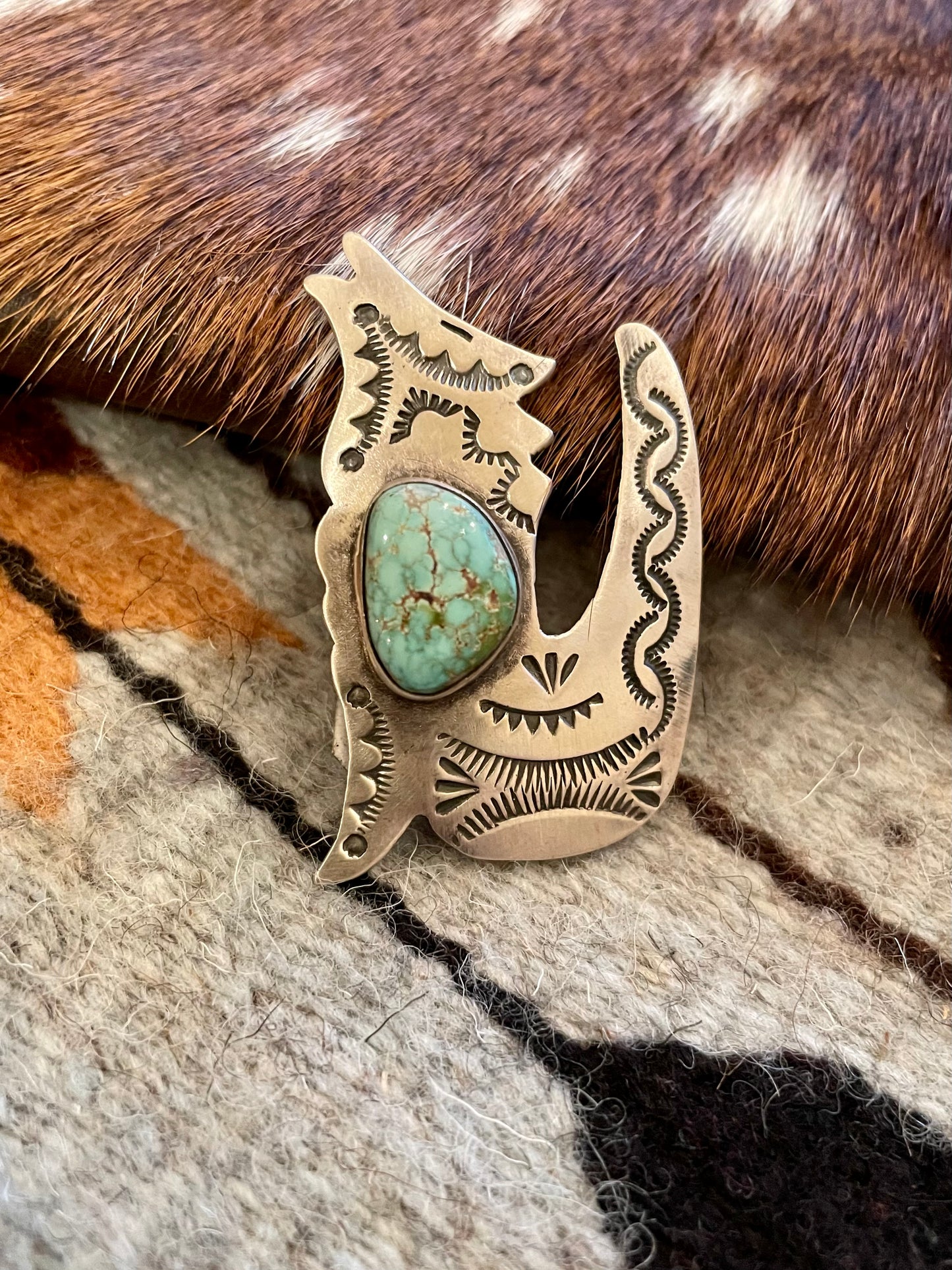 Turquoise Coyote Pin/Pendant