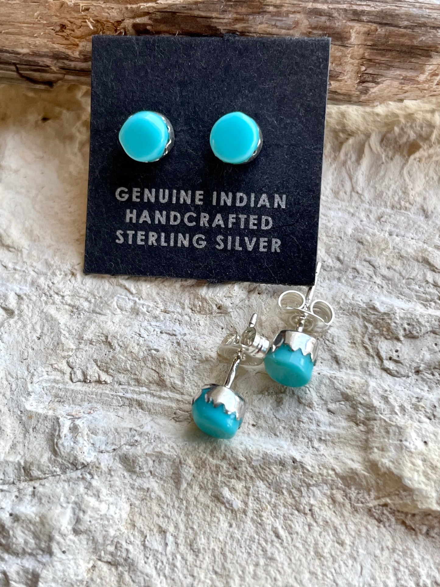 PN Small Round Turquoise Studs